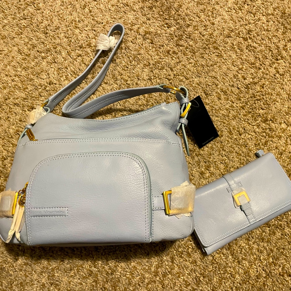 Stone Mountain Leather Purse and Wallet Set